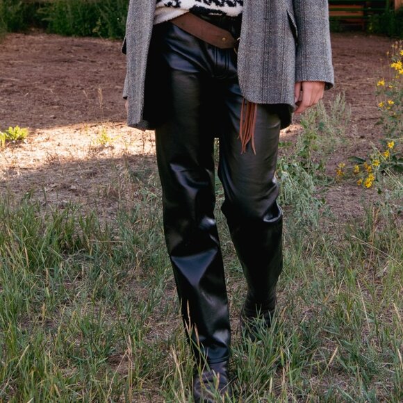 AGOLDE Recycled Leather 90's Pinch Waist - Picture 1 of 8